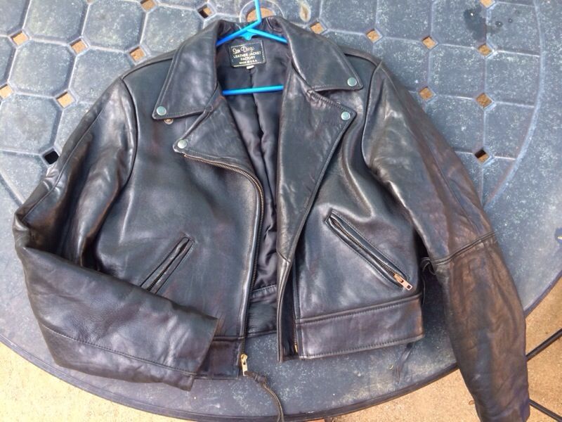 Leather Moto Jacket W large