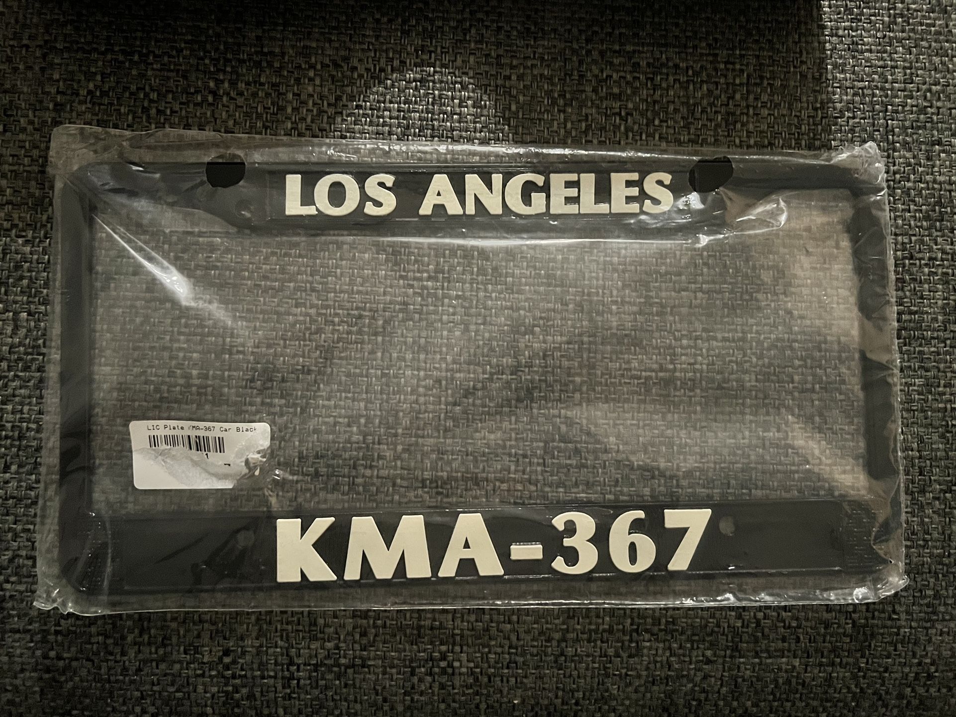 NEW - LAPD POLICE KMA-367 BLACK METAL LICENSE PLATE FRAME