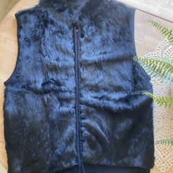 Vintage Rochelle California Rabbit Fur and Knit Sweater Vest