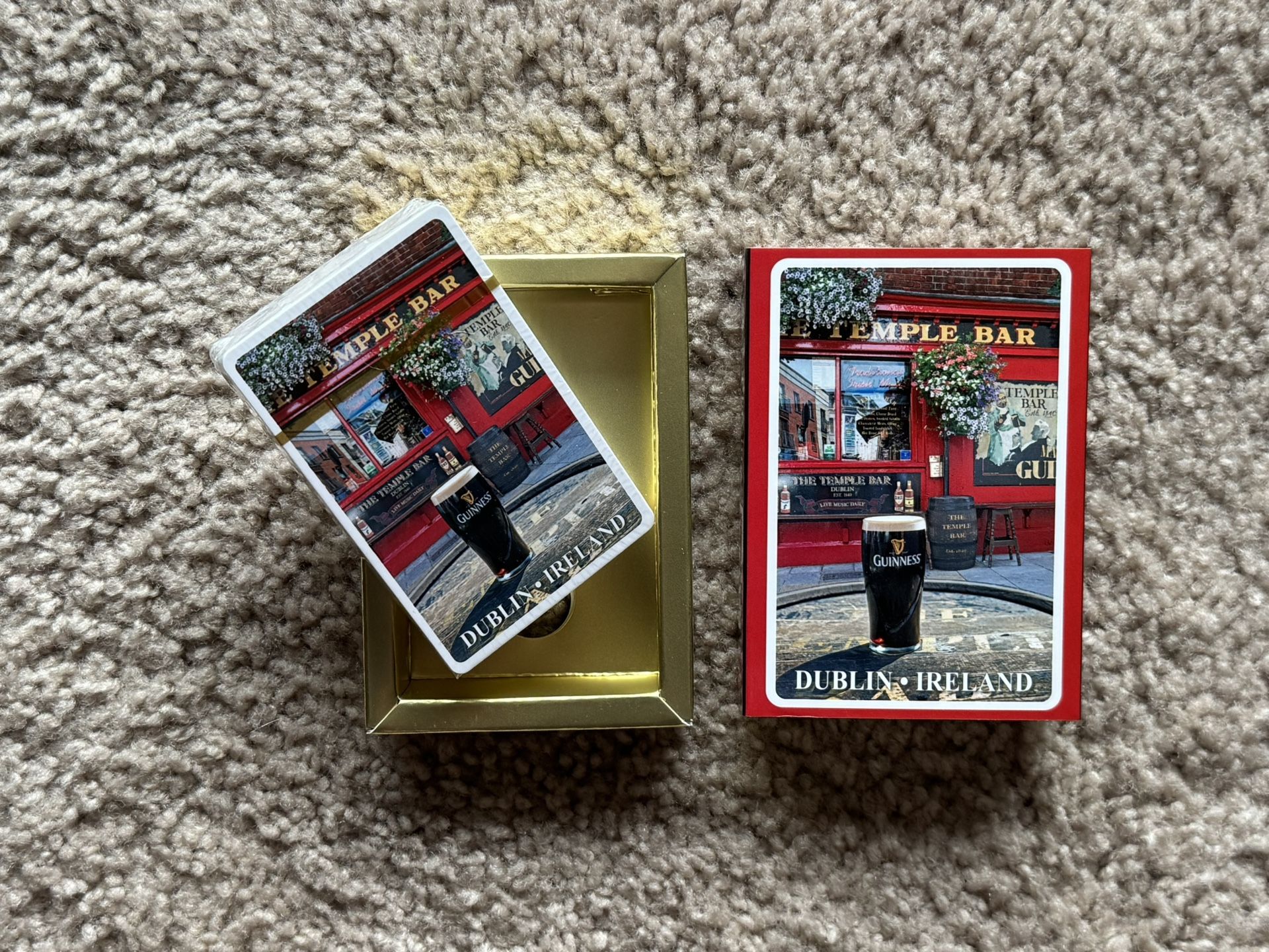 Temple Bar playing cards from Dublin, Ireland