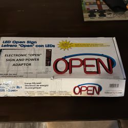 New In Box OPEN Neon Sign
