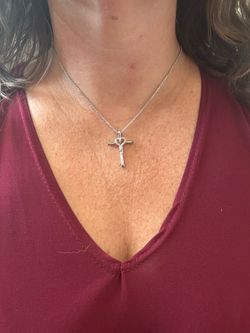 Cross and heart necklace