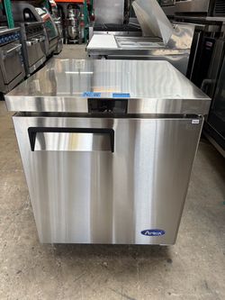 Atosa 27” Freezer Under counter 1 Door stainless steel nsf commercial kitchen restaurant on wheels all stainless steel