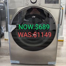 7.4cu Large Capacity Vented Electric Dryer with Sensor Dry and Built-in Intelligence 