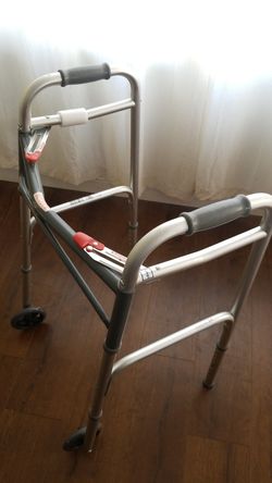 Drive Folding Walker 5 inch Wheels - Silver