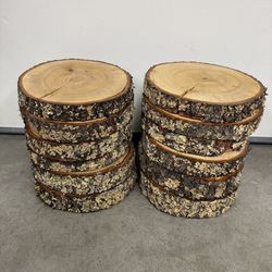 9” wood rounds (set of 12)