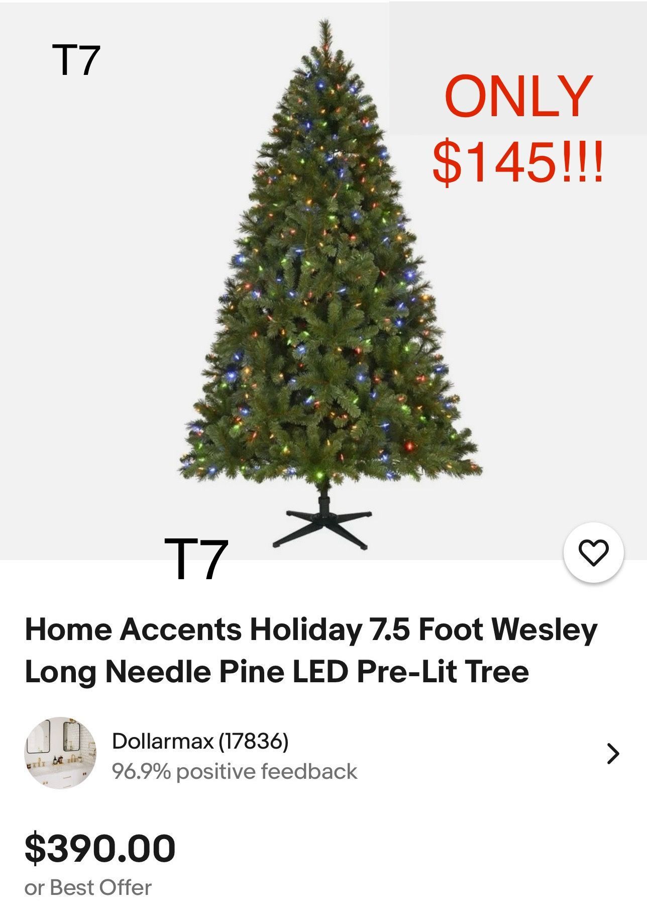 7.5ft Pre Lit Chrismas Tree Xmas Tree