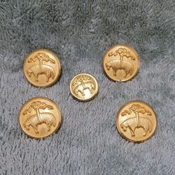 BROOKS BROTHERS SHEEP LOGO GOLDEN FLEECE WATERBURY BLAZER REPLACEMENT BUTTON SET

