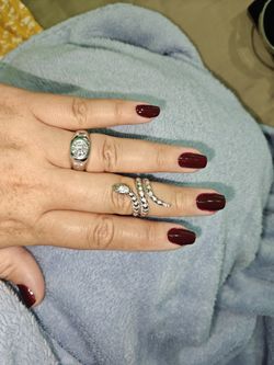 Snake Ring 925 Sterling Silver. Size 9