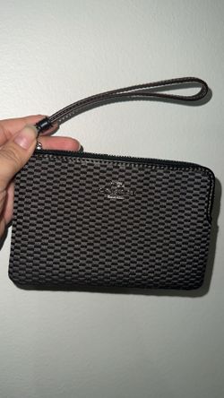 Coach Black and Grey Wristlet