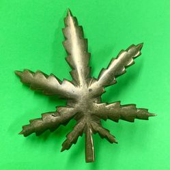 Brass Pot Leaf Pin/Brooch