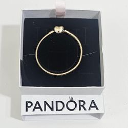 Pandora Gold heart charm moment bracelet Gift