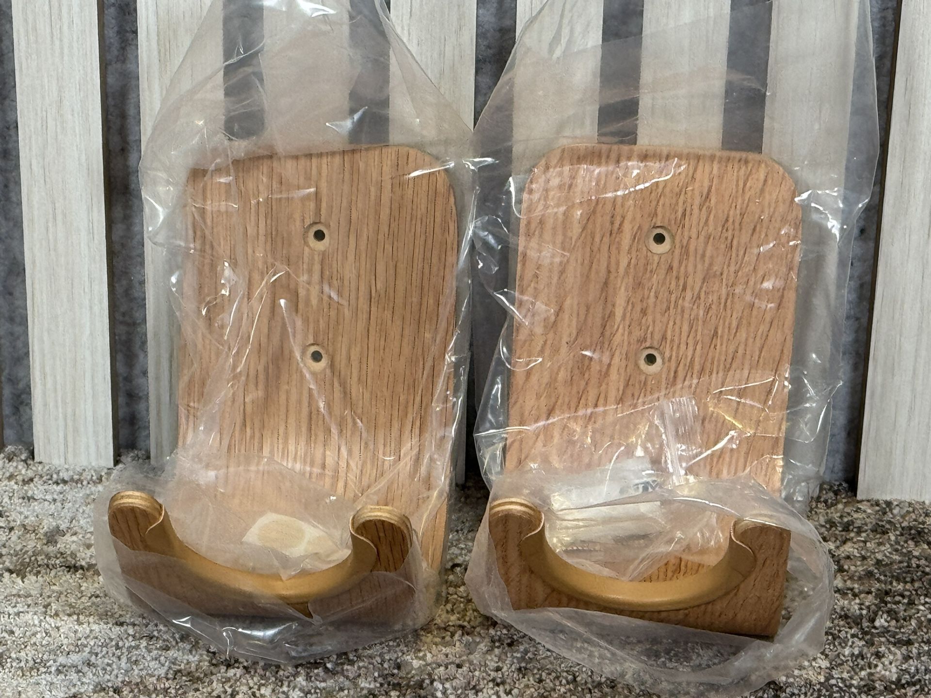 Oak Guitar Wall Mounts x2