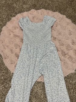 Floral Print Jumpsuit Cap Sleeves