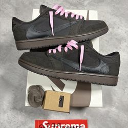 Jordan 1 Low Travis Scott Velvet Brown Size 10