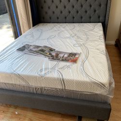 Queen Frame With Memory Foam New Mattresses New Pillowtop New Memory Foam New Bed Frames Nuevo Colchones Camas Nuevas ‼️ 