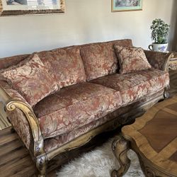 Solid Oak Custom Couch & Love Seat