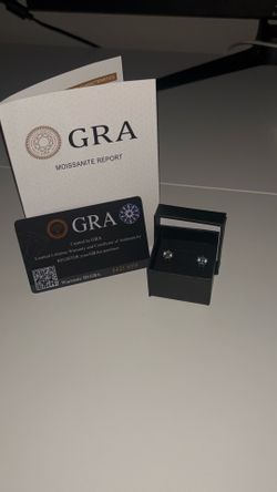 1.0c Moissanite earrings - MRA certified and diamond tested