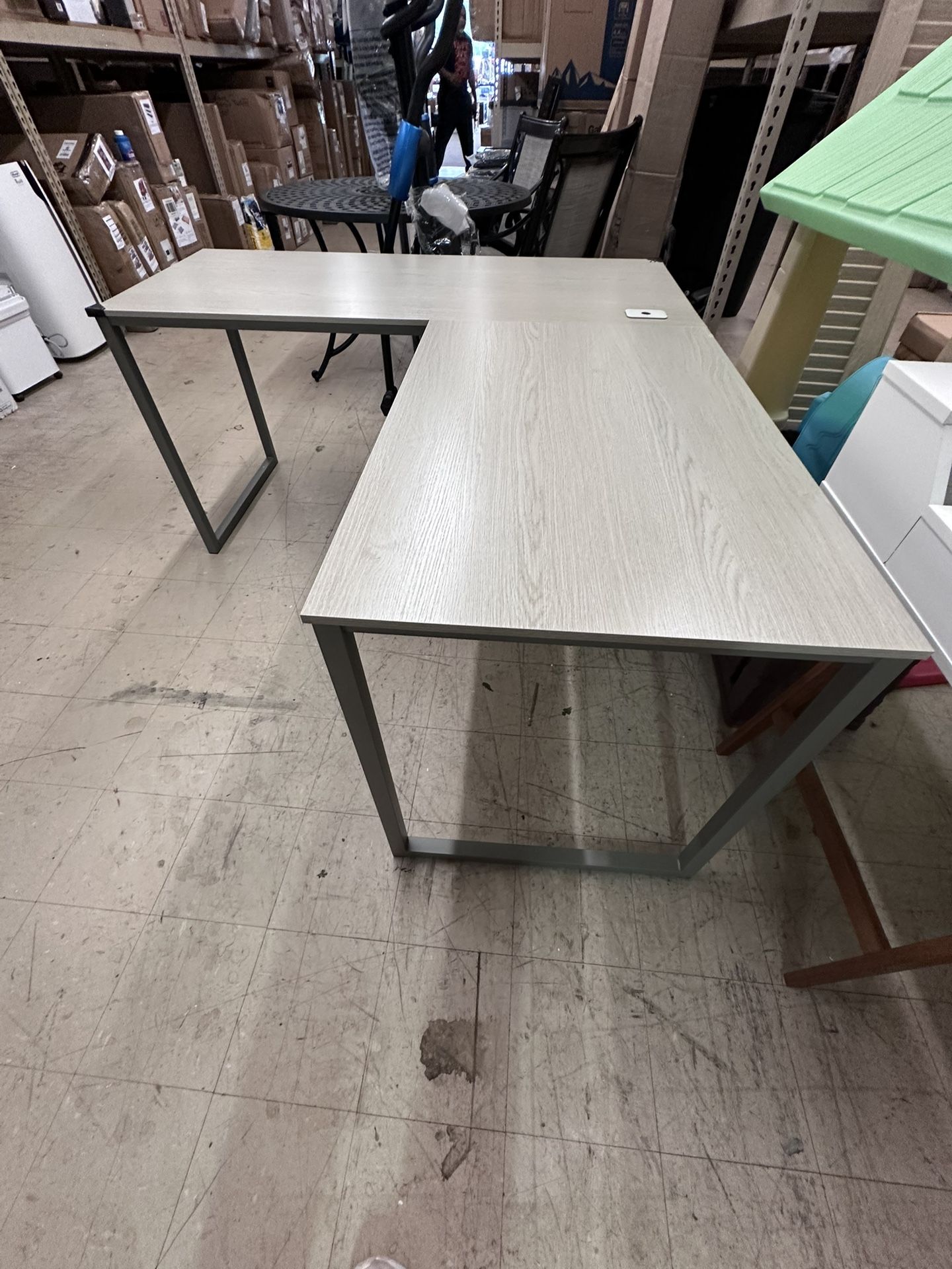 55 x 60 Inches L-Shape Home Office Computer Desk, Maple, New