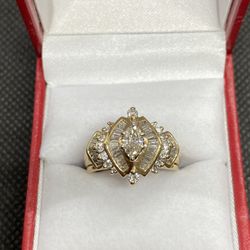 14k Yellow Gold Diamond Ring