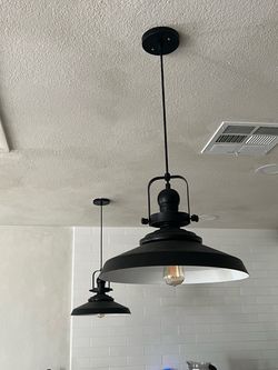 Modern Pendant Lights - great condition - black