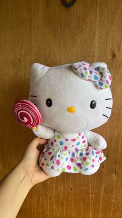 hello kitty plush polka dot dress
