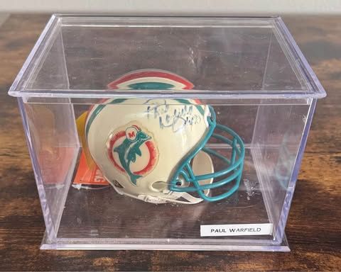Paul Warfield Signed Mini Helmet and Case with Numbered Ticket COA just $50 