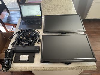 Latitude E7270 Laptop, Docking Station & Dual Monitors