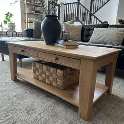 Large Solid Wood Coffee Table