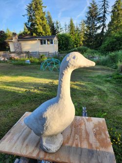 Concrete porch goose!