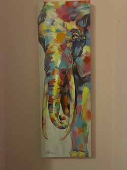 Large 36” Elephant Canvas Wall Art - Stupell Industries Abstract
