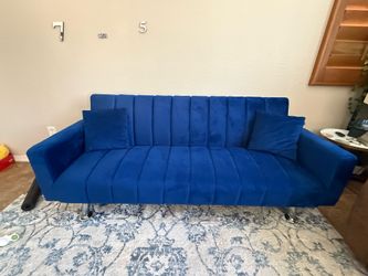 MOVING OUT SALE - Convertible Blue colour Sofa