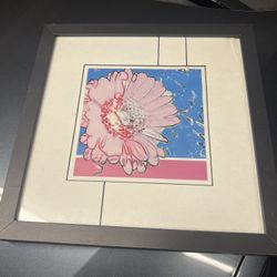 Beautiful Artwork Framed Flower Painting 