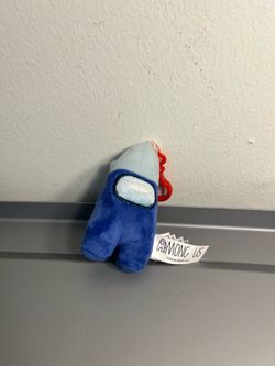 Official Among Us Blue Crewmate Plush Keychain Innersloth