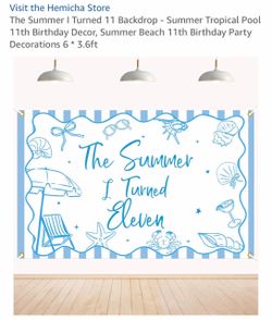 The Summer I Turned Eleven Birthday Backdrop