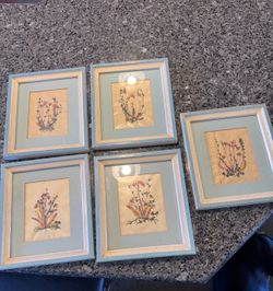 Beautiful vintage silk embroidered frames