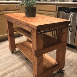 Custom Made Rustic Kitchen Islands. 
