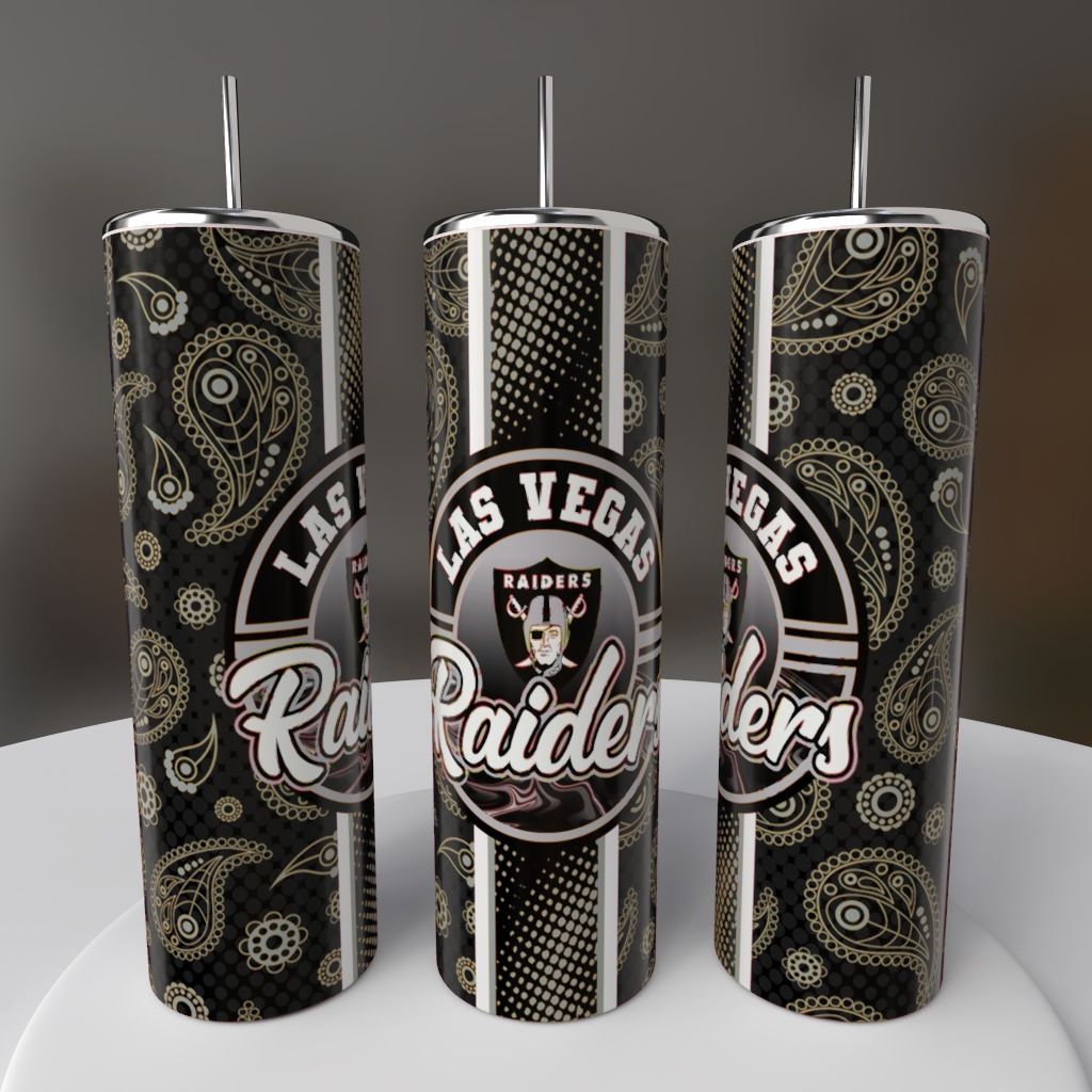 Las Vegas Raiders Football Tumbler