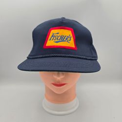 Vintage Yupoong Fischer's Navy Blue AdjustableSnapbackHat