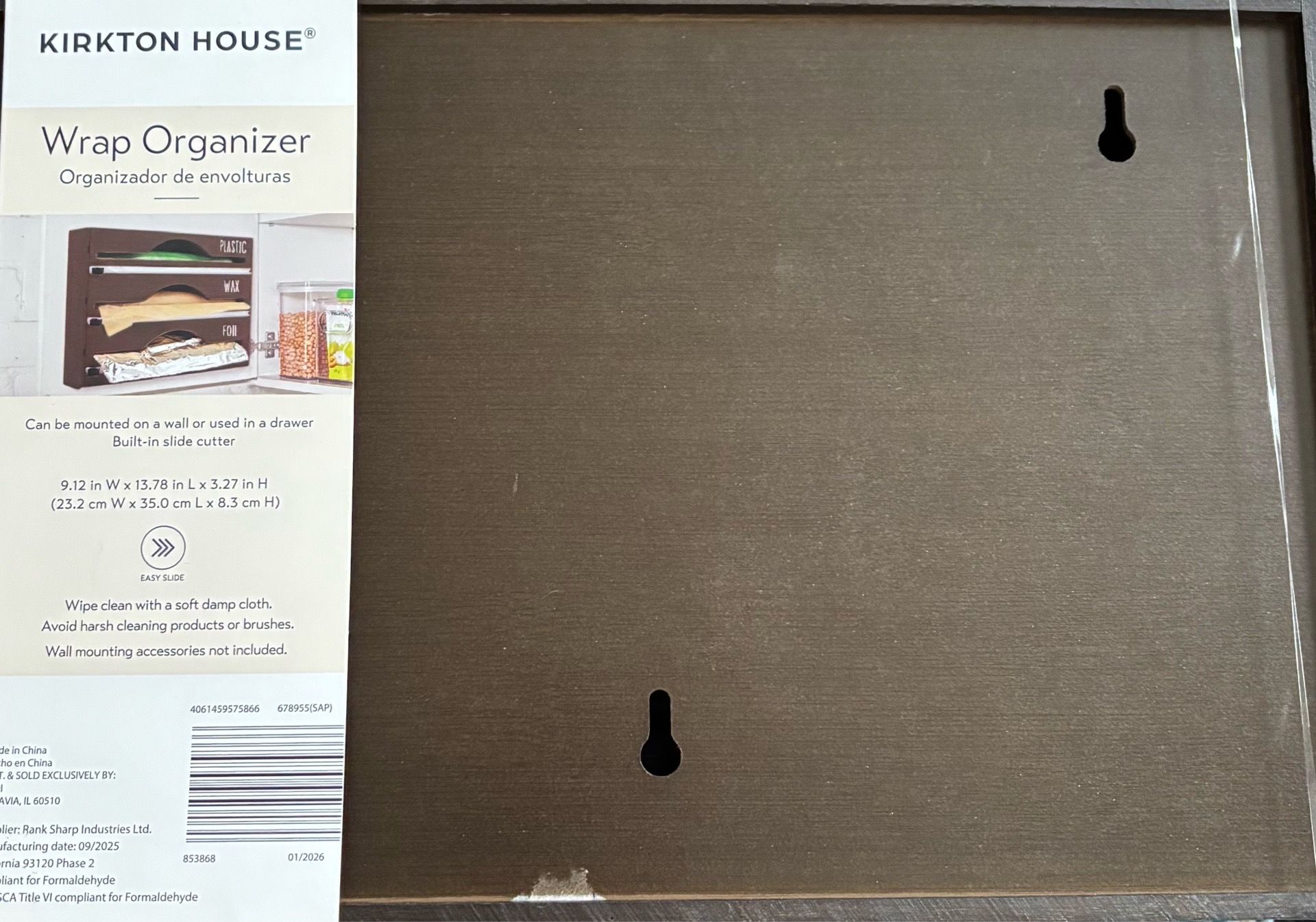 Wrap organizer