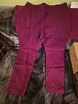 "A New Day" burgundy high-rise skinny ankle pants.