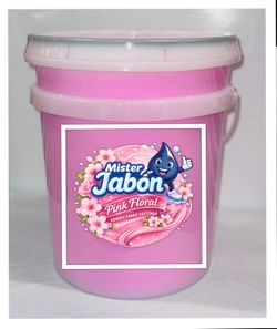 Pink Fabric Softener 5 Gallon Bucket