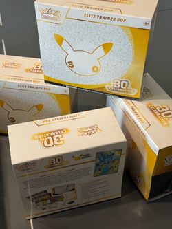 4 Boxes of Pokemon 30th Celebration ETB Elite Trainer Boxes TCG Cards