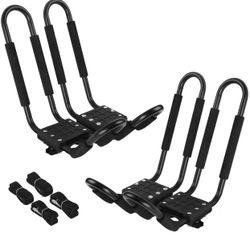 2 Pairs TMS® J-Bar Rack HD Kayak Carrier Canoe Boat Surf Ski Roof Top Mount Car SUV  