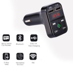 Wireless Bluetooth Car Kit Handsfree Talk MP3 player fm transmitter dual car charger