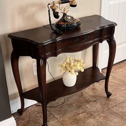 Solid Walnut Wood Console Table 