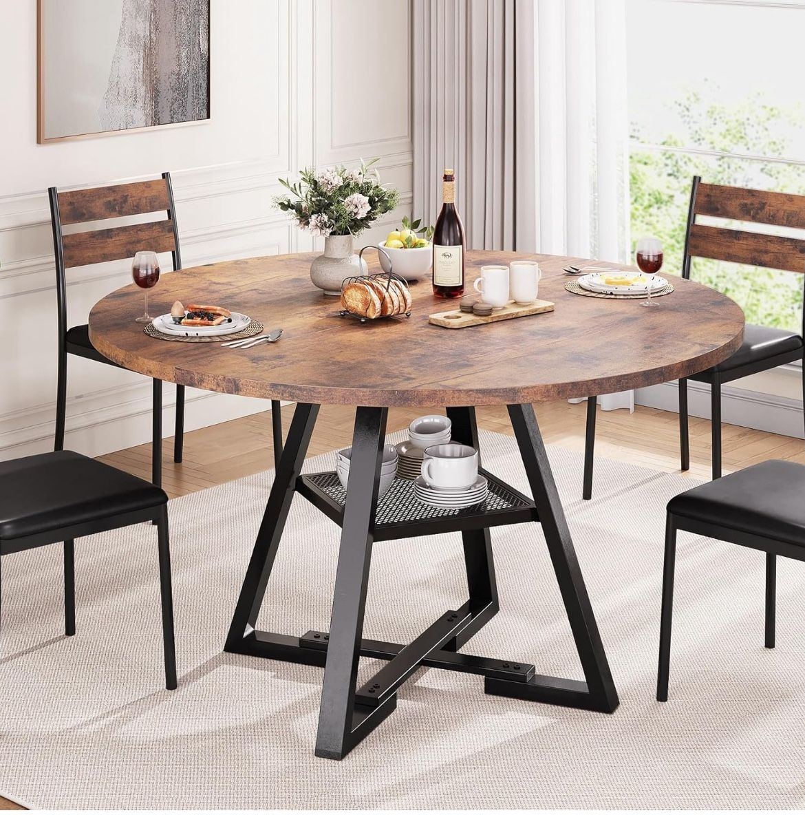 Jocoevol Round Dining Table for 4 - new in box **no assembly instructions **