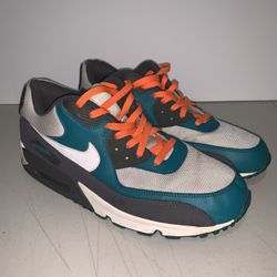 Nike Mens Air Max 90 White Midnight Fog Teal Athletic Shoes Size 12