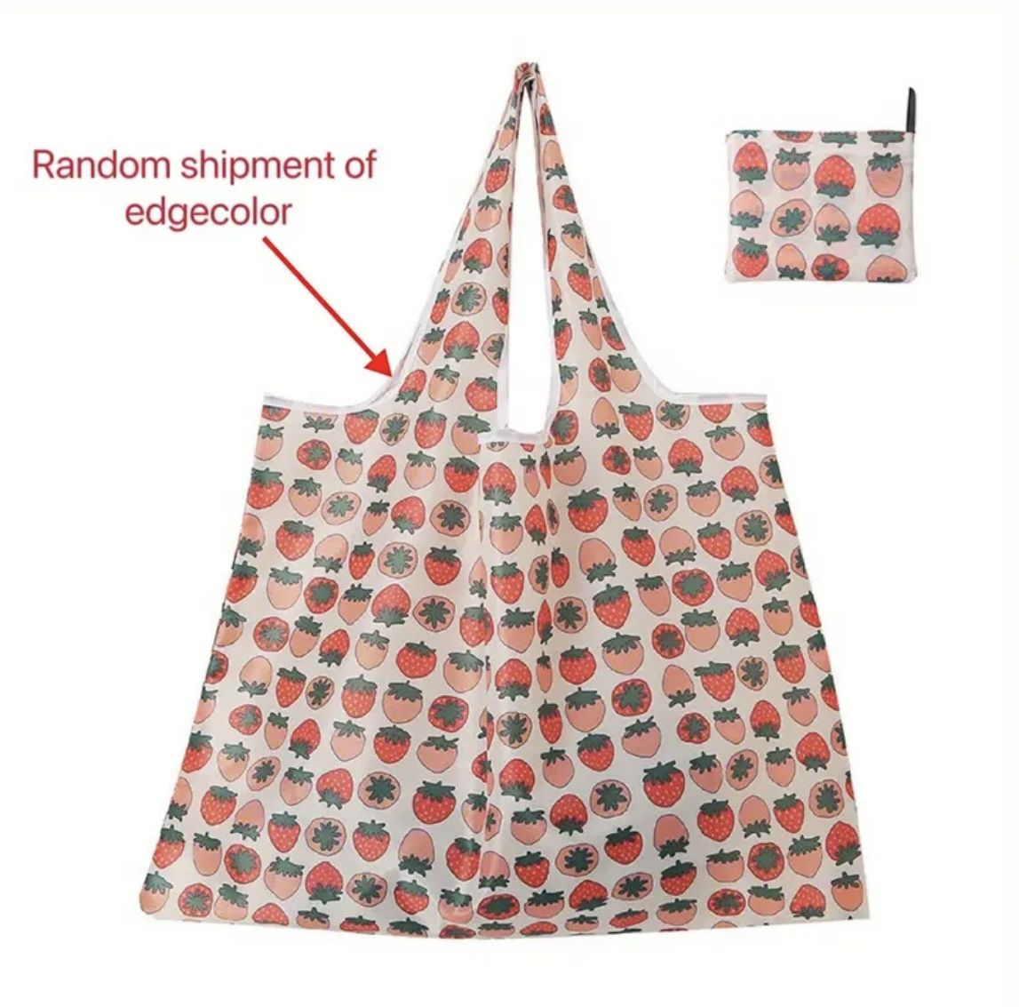 Reusable Strawberry Shopping Tote Bag 