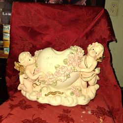 Cherubs  For Christmas Vase